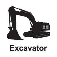 Excavator icon design vector