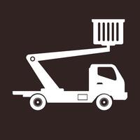 Lifting machine icon vector