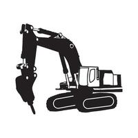 Excavator icon design vector