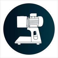 Coconut grater machine icon vector