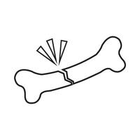 Broken bone icon vector