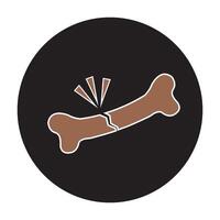 Broken bone icon vector