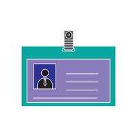 Identity card icon vector