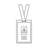 Identity card icon vector