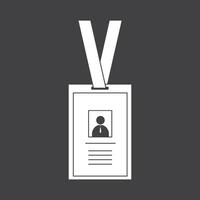 Identity card icon vector