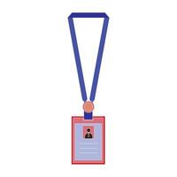 Identity card icon vector