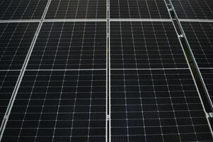 Solar panel, photovoltaic, alternative electricity source - selective focus, copy space photo