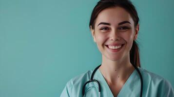 Vibrant Young Physical Therapist Exuding Joy and Expertise While Providing Exceptional Care photo
