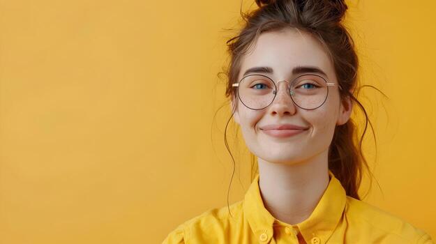 Young Teaching Assistants Inspiring Work on Color Background Symbolizing Growth and Knowledge photo