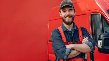 Confident and Skilled Vehicle Maintenance Professional Posing with Crossed Arms photo