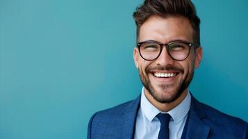 Confident Business Executive in Formal Attire Displaying Friendly Smile photo
