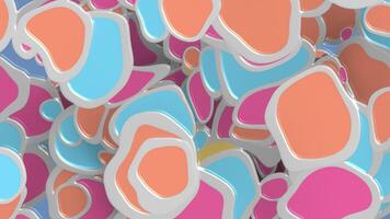 Bright funky background with groovy psychedelic morphing shiny organic shapes in warm Summer color tones. Full HD and looping abstract motion background animation. video