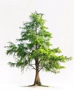 different types of tree isolated on a solid white background photo