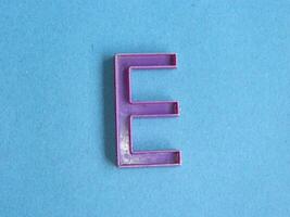 Macro photo or closeup photo of the alphabet from children's toys on a blue background. Use on preschool also