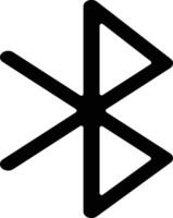 Bluetooth Glyph Icon Design vector