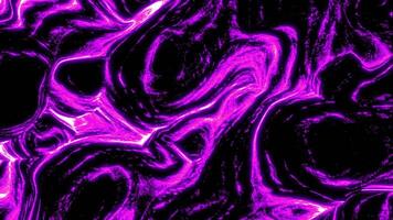 abstrakt dator animerad brand bakgrund simulera en eldig plasma på en svart bakgrund. design. strömmande varm smält lava i lila Färg.. video