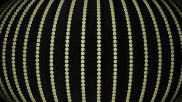 Black background.Design.Bright yellow small circles made in abstraction run along the footage and flash. video