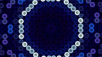 Flower with flashing dots with LED effect. Media. Background with flashing pattern and flower in center. Dots blink creating electronic pattern video