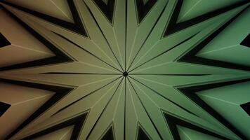 Ornamental kaleidoscopic pattern with psychedelic stars, seamless loop. Design. Moving and changing shapes. video