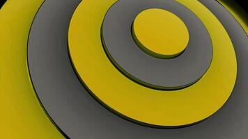 3d colorful circles in wave like pulsating motion, seamless loop. Design. Bright contrasting jumping rings. video