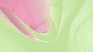 Beautiful 3d tunnel of curved lines. Design. Gentle tunnel of moving folds. Curved lines move in light tunnel. Gentle beautiful animation of moving curves bends video
