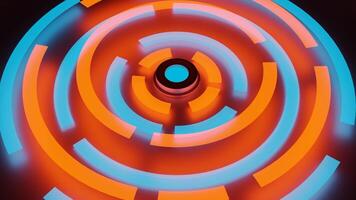 Orange and green background.Design.It's like a maze made in asbestos that moves in different directions and rolls with bright colors. video