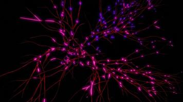 Neurons and neural connections, concept of science and medicine. Motion. Visualization og neuronal activity in the brain, neurogenesis, neurotransmitters, electricity in the brain, synapses. video