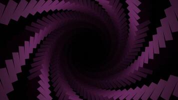 A long corridor. Design. Large corridors with tints of green and purple colors in abstraction that continuously moves forward. video