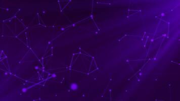 Purple delicate background.Motion.Not very clear, as if white molecules and cells flying in abstraction chaotically on the background. video