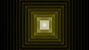 Square pyramid is moving and hypnotic. Design. Hypnotic 3D pyramid with moving squares in center. 3D layers of squares move in waves video