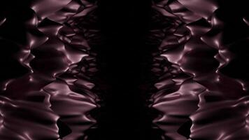 Corridor with ribbed walls. Design. 3D corridor with bumpy sharp walls. Dark corridor with cave-like uneven walls creates gloomy effect video