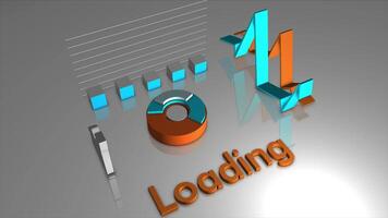 A bright background showing the download. Motion. Animation which shows two graphs that are spinning and show that the download is already in animation. video