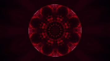 Bright red background. Media.The red animation is as if you are looking into a kaleidoscope and various patterns are created according to the type of flowers and so on. video
