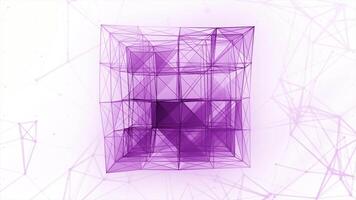 Pink and white background.Motion.A bright background with large bright squares in animation that move and change colors in 3 d. video