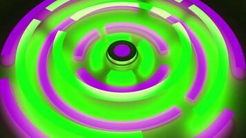 Orange and green background.Design.It's like a maze made in asbestos that moves in different directions and rolls with bright colors. video