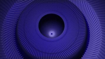 Abstract art monochromatic animation of concentric circles looking like an eye. Design. Blue pulsate in a wavy way. video