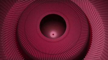 Small black hole surrounded by round lined shapes in pulsating motion. Design. 3D circles moving one by one towards the center. video