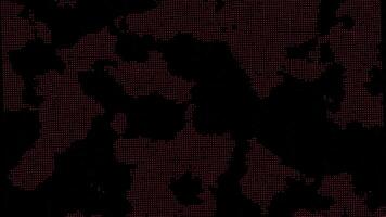 Black background.Design. The dark blots appearing in the animation made in pixels spread out over the background and appear in different places. video