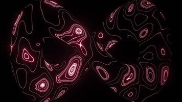 3d infinity sign with energy lines. Design. Twisted endless loop with neon pattern. Luminous psychedelic pattern of lines in shape of infinity video