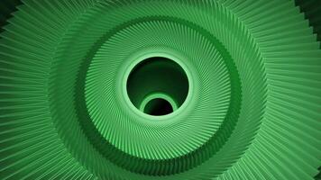 Green and purple background.Design.Bright tunnels made in 3d animation that move fast. video