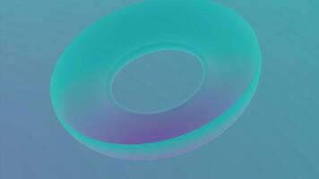Blue and red background.Design.Bright animation in which a large circle in 3d format narrows and thickens . video