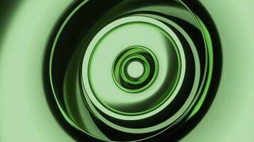 The green tunnel.Design.Bright computer graphics in which a large loop turns a tunnel on a green background. video