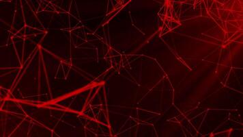 Futuristic animation with glowing triangles in slow motion, seamless loop. Motion. Plexus flying futuristic triangular silhouettes. video