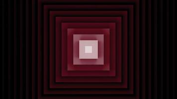 Red squares. Design. Bright red squares in abstraction from big to small are narrowing . video