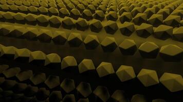 Polygonal 3d points on curved surface. Design. 3D surface with dots in form of conveyor. Moving curved surface with many 3D dots, like on conveyor belt video