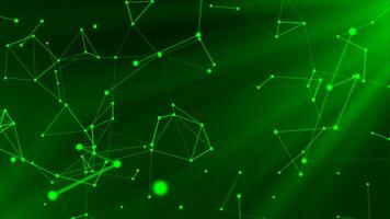 Futuristic animation with glowing triangles in slow motion, seamless loop. Motion. Plexus flying futuristic triangular silhouettes. video