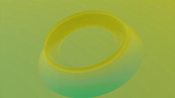 Visual illusion with circle. Design. Looped animation of spinning 3d ring. Stylish background with geometric circle and visual illusion or deception video