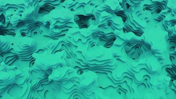3D landscape layers. Design. Animation of moving layers of topographic surface. Multiple layers in topographic surface video