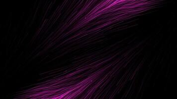 Parallel flows of energy lines on black background. Motion. Energy threads move in luminous stream. Flows of cirrus lines in energy space video