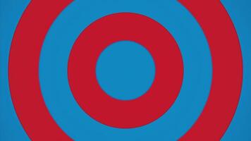 Colorful contrasting radio waves, radar or sonar, hypnotic effect, seamless loop. Design. Pulsating wide colorful rings. video